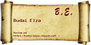 Budai Elza névjegykártya